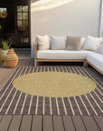 LOOMLAN Rugs Ember Brown Washable Indoor-Outdoor Rug