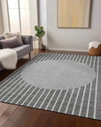 LOOMLAN Rugs Ember Gray Washable Indoor-Outdoor Rug