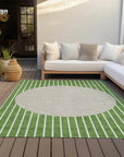 LOOMLAN Rugs Ember Green Washable Indoor-Outdoor Rug