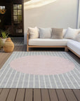 LOOMLAN Rugs Ember Silver Washable Indoor-Outdoor Rug