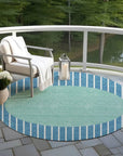 LOOMLAN Rugs Ember Teal Washable Indoor-Outdoor Rug