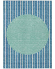 LOOMLAN Rugs Ember Teal Washable Indoor-Outdoor Rug
