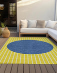 LOOMLAN Rugs Ember Yellow Washable Indoor-Outdoor Rug