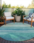 LOOMLAN Rugs Embre Teal Washable Indoor-Outdoor Rug