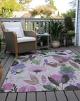 LOOMLAN Rugs Emperesse Purple Washable Indoor-Outdoor Rug