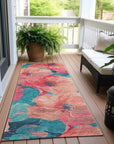 LOOMLAN Rugs Emprelle Orange Washable Indoor-Outdoor Rug