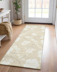LOOMLAN Rugs Ensa Beige Washable Indoor-Outdoor Rug