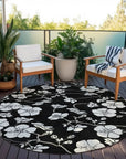 LOOMLAN Rugs Ensa Black Washable Indoor-Outdoor Rug