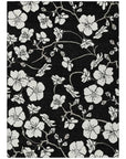 LOOMLAN Rugs Ensa Black Washable Indoor-Outdoor Rug