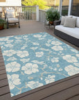 LOOMLAN Rugs Ensa Blue Washable Indoor-Outdoor Rug