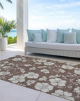 LOOMLAN Rugs Ensa Brown Washable Indoor-Outdoor Rug