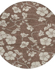 LOOMLAN Rugs Ensa Brown Washable Indoor-Outdoor Rug