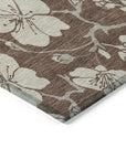 LOOMLAN Rugs Ensa Brown Washable Indoor-Outdoor Rug