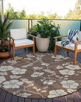 LOOMLAN Rugs Ensa Brown Washable Indoor-Outdoor Rug