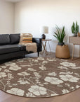 LOOMLAN Rugs Ensa Brown Washable Indoor-Outdoor Rug