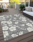 LOOMLAN Rugs Ensa Gray Washable Indoor-Outdoor Rug