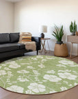 LOOMLAN Rugs Ensa Green Washable Indoor-Outdoor Rug