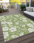 LOOMLAN Rugs Ensa Green Washable Indoor-Outdoor Rug