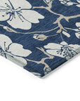 LOOMLAN Rugs Ensa Navy Washable Indoor-Outdoor Rug
