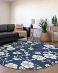 LOOMLAN Rugs Ensa Navy Washable Indoor-Outdoor Rug