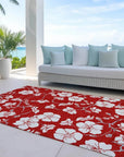 LOOMLAN Rugs Ensa Red Washable Indoor-Outdoor Rug