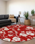 LOOMLAN Rugs Ensa Red Washable Indoor-Outdoor Rug
