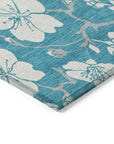 LOOMLAN Rugs Ensa Teal Washable Indoor-Outdoor Rug