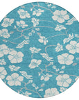 LOOMLAN Rugs Ensa Teal Washable Indoor-Outdoor Rug