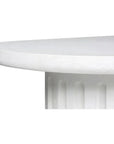 Moe's Home Eris White Concrete & Steel Oval Outdoor Dining Table