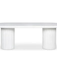 Moe's Home Eris White Concrete & Steel Oval Outdoor Dining Table