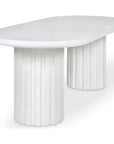 Moe's Home Eris White Concrete & Steel Oval Outdoor Dining Table