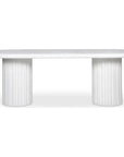 Moe's Home Eris White Concrete & Steel Oval Outdoor Dining Table