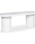 Moe's Home Eris White Concrete & Steel Oval Outdoor Dining Table