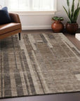 LOOMLAN Rugs Esmara Brown Washable Indoor-Outdoor Rug