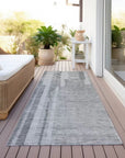 LOOMLAN Rugs Esmara Gray Washable Indoor-Outdoor Rug