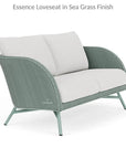 Essence Outdoor Wicker Loveseat & Chair Set Tables - LOOMLAN - Lloyd Flanders - Outdoor Lounge Sets