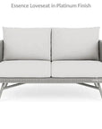Essence Outdoor Wicker Loveseat & Chair Set Tables - LOOMLAN - Lloyd Flanders - Outdoor Lounge Sets