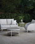 Essence Outdoor Wicker Loveseat & Chair Set Tables - LOOMLAN - Lloyd Flanders - Outdoor Lounge Sets