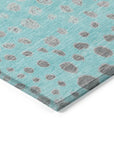 LOOMLAN Rugs Estara Teal Washable Indoor-Outdoor Rug
