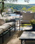 Eterna Square Black Matte Patio Side Table - LOOMLAN - Seasonal Living - Outdoor Side Tables
