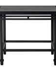 Eterna Square Black Matte Patio Side Table - LOOMLAN - Seasonal Living - Outdoor Side Tables