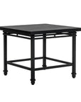Eterna Square Black Matte Patio Side Table - LOOMLAN - Seasonal Living - Outdoor Side Tables