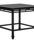 Eterna Square Black Matte Patio Side Table - LOOMLAN - Seasonal Living - Outdoor Side Tables