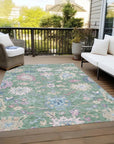 LOOMLAN Rugs Eugene Green Washable Indoor-Outdoor Rug