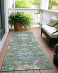 LOOMLAN Rugs Eugene Green Washable Indoor-Outdoor Rug