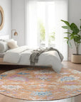 LOOMLAN Rugs Eugene Orange Washable Indoor-Outdoor Rug