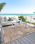 LOOMLAN Rugs Eugene Orange Washable Indoor-Outdoor Rug
