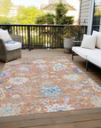 LOOMLAN Rugs Eugene Orange Washable Indoor-Outdoor Rug