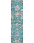 LOOMLAN Rugs Eugene Teal Washable Indoor-Outdoor Rug