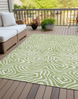 LOOMLAN Rugs Evalora Aloe Washable Indoor-Outdoor Rug